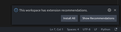 VSCode Recommended Extension